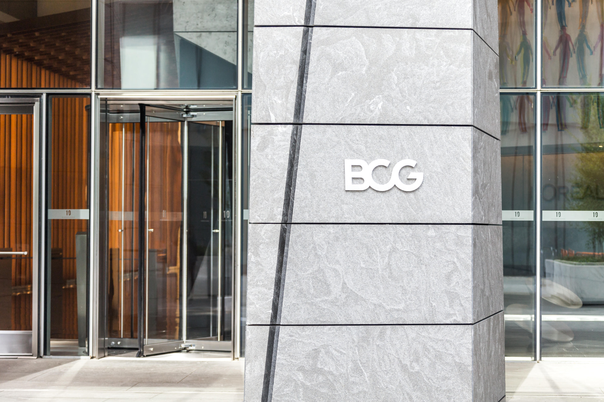 BCG signage at the 10 Hudson Yards entrance