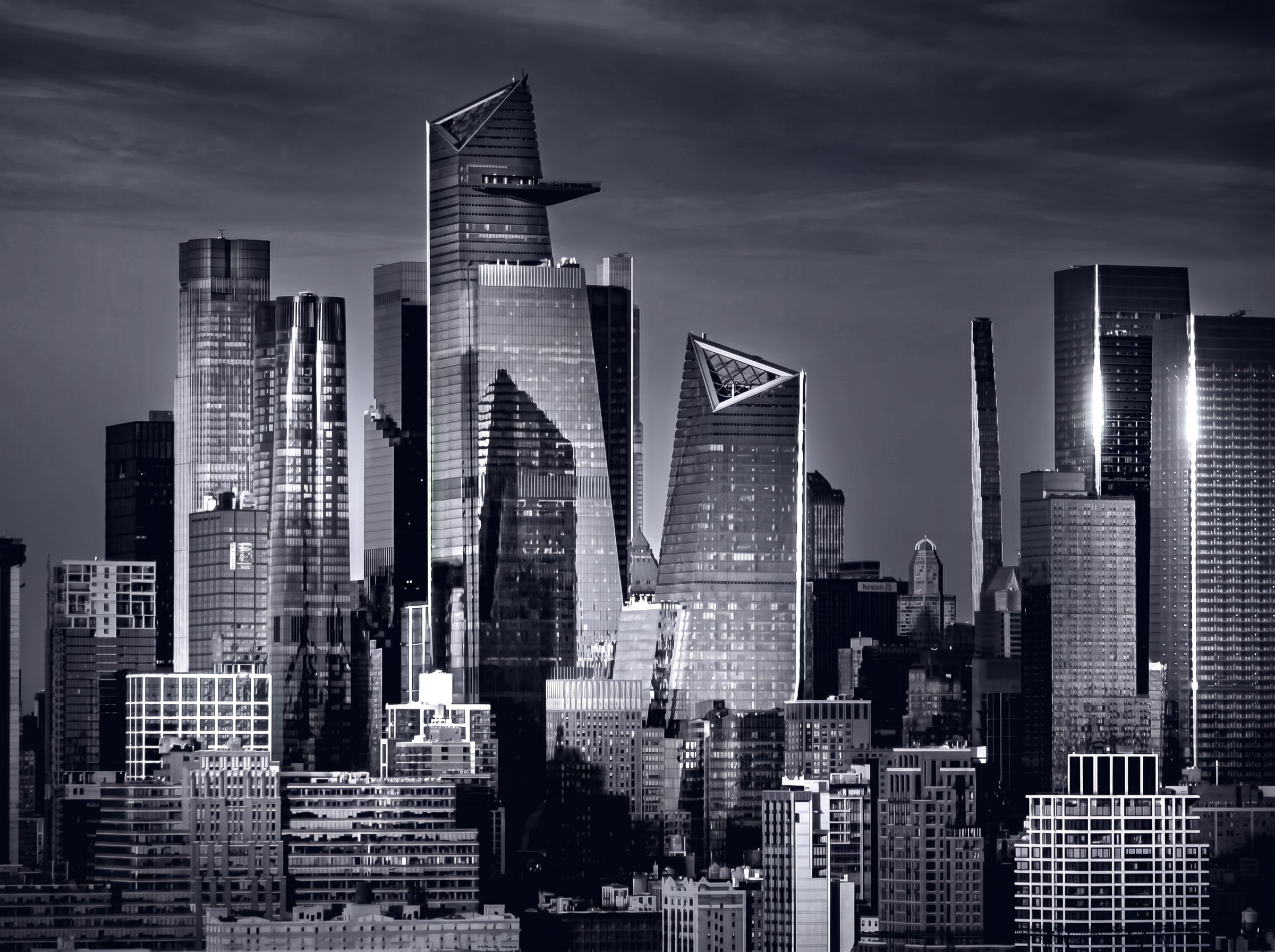 New York City skyline at blue hour
